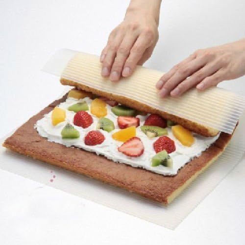 Rawori Silicone Sushi Roll Cake Maker Mat, Picnic Lunch Bakeware Rolling Mat