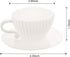 Silicone Muffin Cups for Baking, 16 Pcs Teacup Cupcake Liners, Reusable Muffin Liners, Silicone Cupcake Baking Cups, 8 Cups & 8 Saucers, White