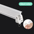 Jetec Curved Ceiling Curtain Track Bendable Mount for Bunk Bed, Bay Window Room Divider, Flexible Straight (White, 9.8