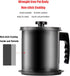 Cambom Bacon Grease Container with Fine Mesh Strainer, 1.3 L Iron Cooking Oil Can with Removable Coaster Tray