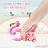 Sopito Jumbo Beach Towel Clips - Set of 4 Secure Hang Seal Clips for Beach Chairs, Pool, or Daily Use (Flamingo Parrot)
