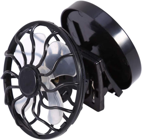 Electric Mini Solar Fan, Air Conditioner Cooling Cell Fan, Clip on Visor or Handheld, Works Only in Direct Sun