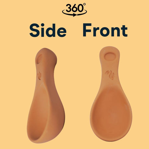 3D 2-in-1 Set (1, Sifri Brown Sugar Keeper Terracotta Clay Bee & Spoon Saver Softener Cute Kitchen Storage & Freshness