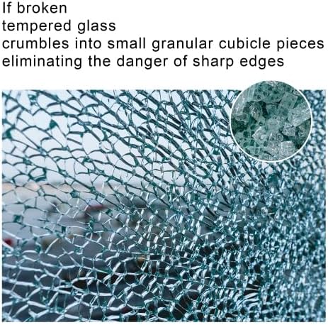 Top,1/4" Inch 18" Inch Round Glass Table Thick Tempered Pencil Edge Polish Glass Table Top Suitable for Dining, Coffee