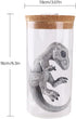 TONGQIC Unique Dinosaur in Glass Bottle Figurine - A Touch of Jurassic Charm