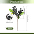 4pcs HUIANER Artificial Berry Fake Dark Blue Berry Lifelike Fruits Simulation Flowers for Wedding DIY Bridal Bouquet