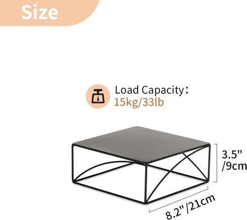 NUPTIO Cake Stand Cupcake Display Metal Dessert Pedestal Stands Food Riser Black Display Plate for Party Halloween