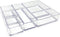Isaac Jacobs 6-Tray Clear Acrylic Organizer Set, Multi-Purpose Stackable Storage for Makeup, Crafts, Office & More