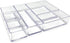 Isaac Jacobs 6-Tray Clear Acrylic Organizer Set, Multi-Purpose Stackable Storage for Makeup, Crafts, Office & More