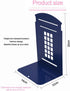 MerryNine 2 Pack Metal Book Ends, Telephone Booth Decorative Bookends, Non Skid Heavy Bookends for Home