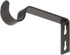 Ivilon Fixed Brackets for Curtain Rods - Set of 2 for 7/8 or 1 Inch Rods - Antique Black
