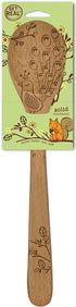 Talisman Designs Laser Etched Beechwood Mixing Spoon, Woodland Peacock Design