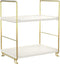 kaileyouxiangongsi 2-Tier Kitchen Spice Rack - Freestanding Stackable Bathroom Countertop Storage Shelf -