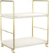kaileyouxiangongsi 2-Tier Kitchen Spice Rack - Freestanding Stackable Bathroom Countertop Storage Shelf -