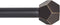 Ivilon Drapery Treatment Window Curtain Rod - 1 inch Faceted Hexagonal Pole, 16 to 28 Inch, Antique Black