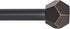 Ivilon Drapery Treatment Window Curtain Rod - 1 inch Faceted Hexagonal Pole, 16 to 28 Inch, Antique Black