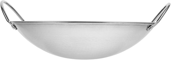 BESTonZON Stainless Steel Wok Pan, Everyday Pan, Korean Pan, Mini Wok Cookware, Non Stick Deep Frying Pot, Metal