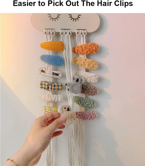 Hiflyer Bow Holder for Girls Hair Bows, Hair Organizer Storage for Hair Accessories (Rainbow)