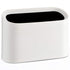 SUBEKYU 0.4 Gal Mini Countertop Trash Can - Small Desktop Garbage Can for Office, Tiny Wastebasket, Plastic, White