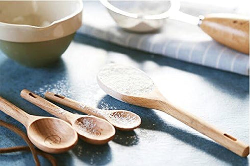 Wood Measuring Spoons Set, 4pcs/set, Healthy No Paint Cooking Tools