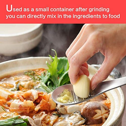 Stainless Steel Ginger Grater Spoon, Lime Lemon Zester, Cheese Grater, Garlic Press Grinding Gadget