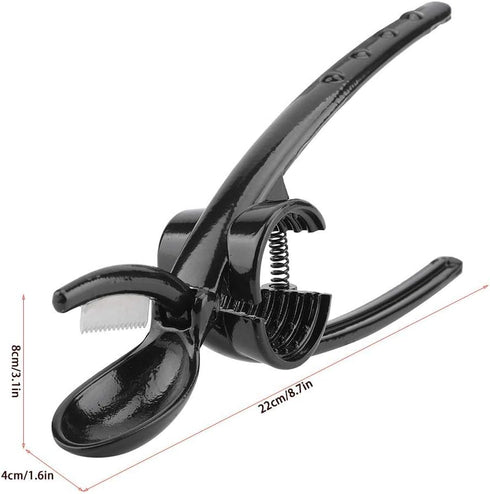 Fdit 2 in 1 Kitchen Quick Chestnut Clip, Aluminum Alloy Nut Cracker Sheller and Opener Plier