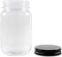novelinks 16 oz Clear Plastic Jars with Screw-On Lids, 10 Pack BPA-Free Storage Containers for Crafts and Food