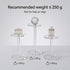 Set 3 QWORK Round Acrylic Display Stand, Premium Clear Round Riser Stands