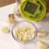 Emptycolor Mini Garlic Chopper and Press with Container, Manual Garlic Mincer Crusher Cutter Grinder, Stainless Steel