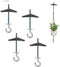 Alovexiong 4 Pack Carbon Steel Plasterboard Ceiling Hooks - Heavy Duty Spring Toggle Wing Bolts for Hanging