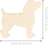 Dog Shape Wooden Blank Ornaments, Unfinished Art for Doghouse Decoration, 20 Pcs for Parties