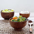 JapanBargain 1653 Wooden Miso Soup Bowls, Japanese Zen Style Dessert Bowl, Set of 2