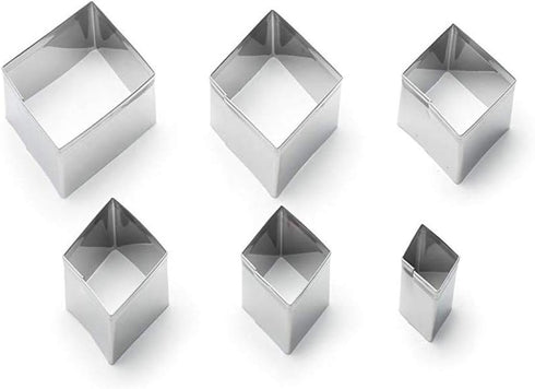 Fox Run 3612 Run Diamond Cookie Cutters, 4 x 4 x 0.25 inches, Metallic