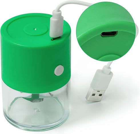 Electrical Metal Aluminum Herb Tobacco Grinder, Cracker Crusher Spice Smoke Grinders 1 PC (Green)