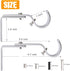 Adjustable Curtain Drapery Rod Holders Set of 2, Extendable Wall-Mounted Metal Bracket for 1 Inch Rods