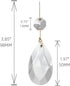 15 Aiskaer Pcs Clear Teardrop Crystal Chandelier, Crystal Pendant for Light Lamp & Window, Hanging Crystal Prism