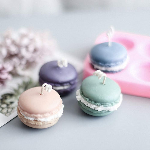 6-Cavity 3D Macaron Hamburger Silicone Mold for Fondant, Cake Decorating, Baking, Chocolate, Mini Soap, Bath Bomb