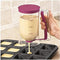 Cupcake Pancake Cookies Cream Dispenser - Cake Mix Jug Baking Essentials Maker, Funnel Measuring Cup (Purple)