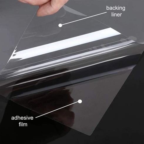 Clear Window Security Film, Adhesive Anti Shatter Safety Glass Protection Sticker, 2Mil, 24inch x 8.2feet
