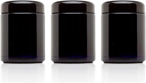 Infinity Jars, Premium Airtight Ultraviolet Glass Jar 250 ML (8.3fl oz) Pack
