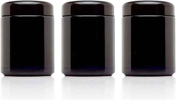 Infinity Jars, Premium Airtight Ultraviolet Glass Jar 250 ML (8.3fl oz) Pack