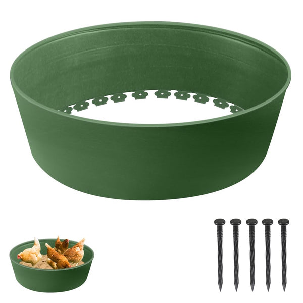 Kalekey Chicken Dust Bath Tub, Adjustable 25'' Chicken Dust Bath Contain Bottomless Design,