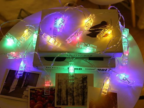 20 LED Photo Clip Starry Lights with Remote, Fairy Twinkle Lights for Home Decor, Christmas Party