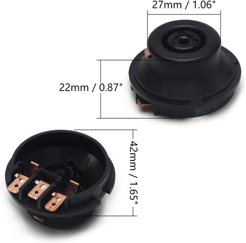 Fielect Electric Kettle Base Coupler Connector: 1pc Temperature Control Tip Top Base Socket, Black 220V