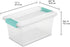 Sterilite Medium Clip Box, 4-Pack Stackable Small Storage Bin with Latching Lid, Clear Plastic Container for Office,