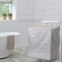 QLLY Washer/Dryer Cover for Top-loading Machine, Waterproof, Dustproof, Sun-Proof, W29”D28”H43” (Basic Silver)