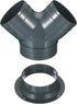 PATIKIL 3 Way Duct Splitter, 3"x3"x4" Y Reducer Connector for Air Vent Duct Hose, Grey Flange for HVAC Systems