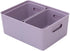 Superio Ribbed Collection - Decorative Plastic Open Home Storage Bins Organizer Baskets, Lilac Purple (Set of 3) 1