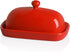 Sweejar Ceramics Butter Dish with Lid, 7-inch Butter Keeper Container for Countertop, East/West Coast Butter