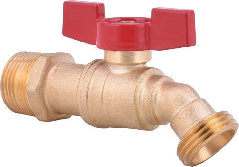 3/4-in 3/4 Inch Watering,1/4 (2-Pack) LD Valve- Male Hose Bibb MIP X MHT For Garden Turn Shut Off Hose Bib